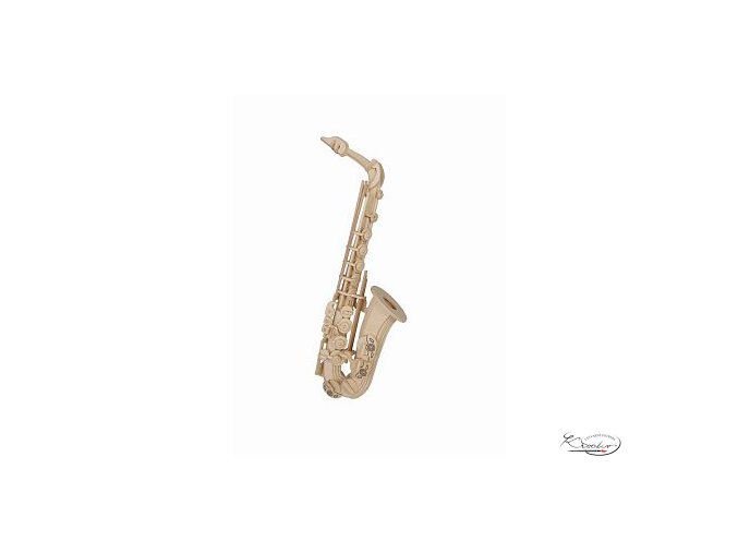 Dřevěná skládačka 3D puzzle - Saxofon