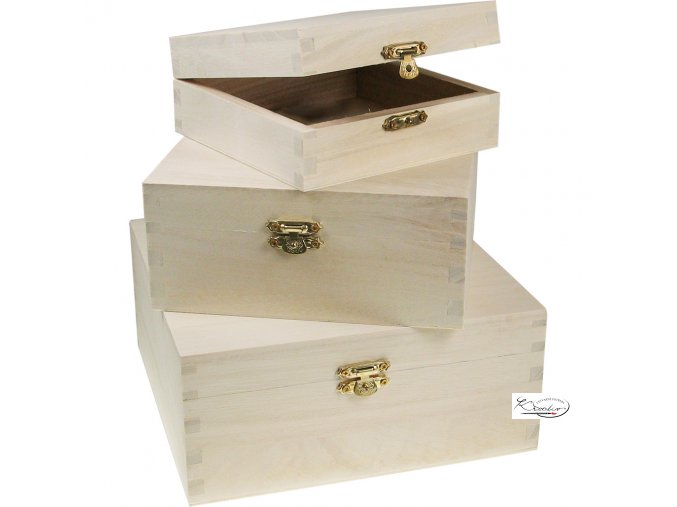 Dřevěná krabička 34687 18x18x8 cm