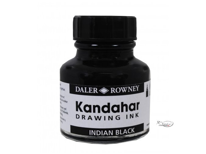 Inkoust černý - Kandahar Indian Black - Daler Rowney 28 ml