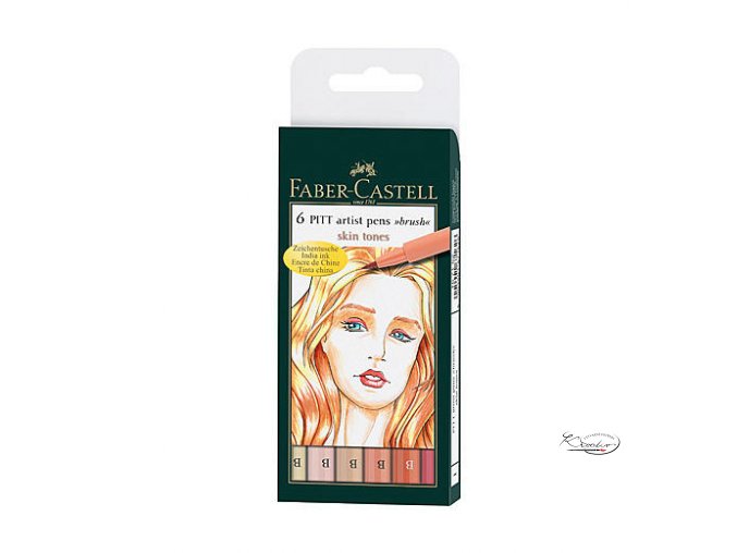 Umělecký popisovač Faber-Castell Artist Pen Skin 6ks