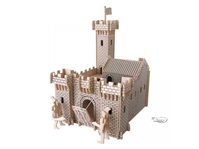 Dřevěná skládačka 3D puzzle - Hrad