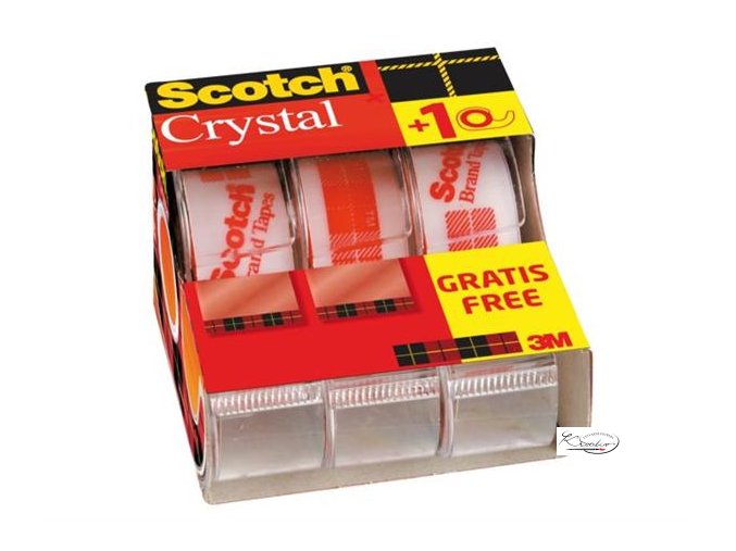 Plakband Scotch 600 19mmx7 5m Crystal Clear handafroller (c)960202