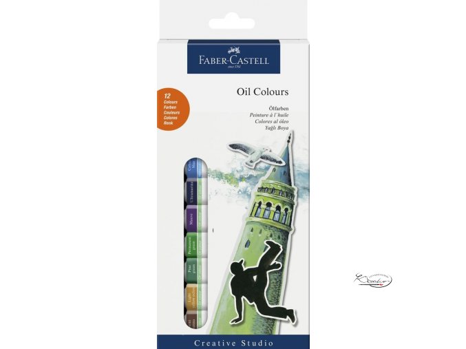 Sada olejových barev Faber-Castell 12x12ml