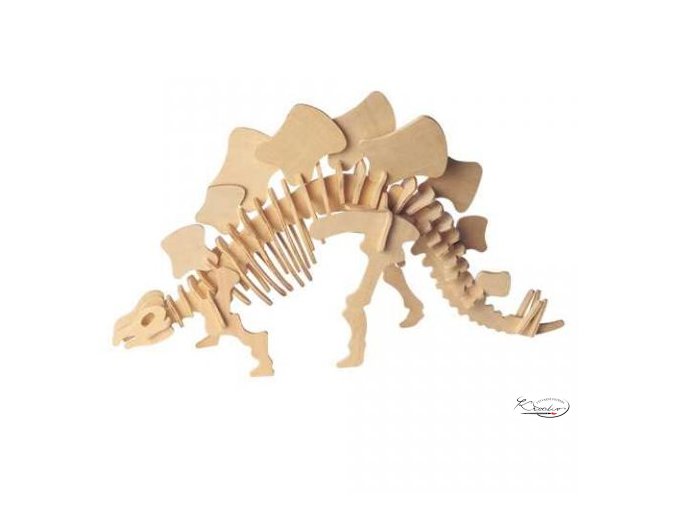 Dřevěná skládačka 3D puzzle - Stegosaurus