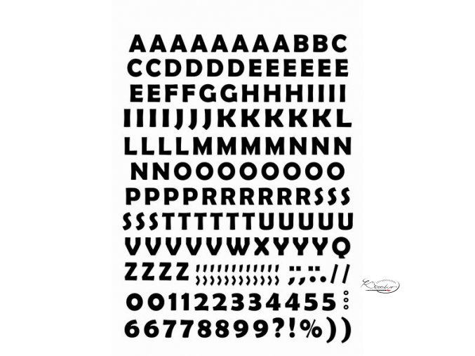 Samolepící abeceda A4