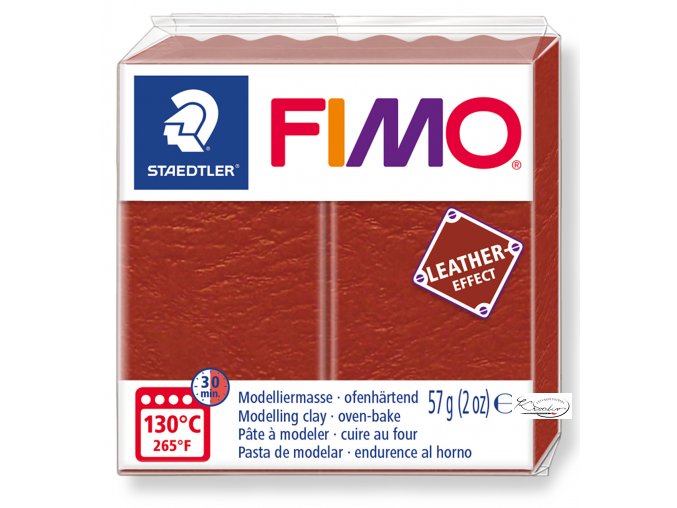 Fimo Effect Leather - 749 rezavá