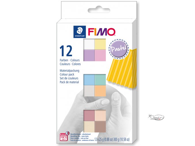 Fimo Soft sada - 12 x 25 g Pastel