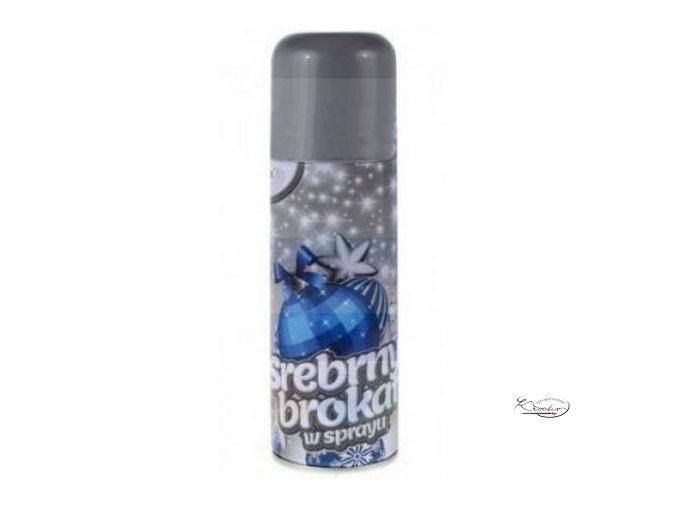 Sprej stříbrný s brokátem 250 ml