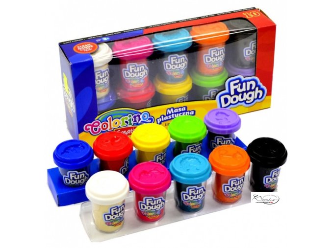 Modelovací hmota - Colorino Fun Dough 10 x 56 g