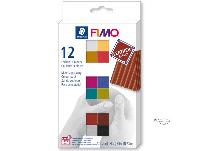 Fimo Leather Effect sada - 12 x 25 g