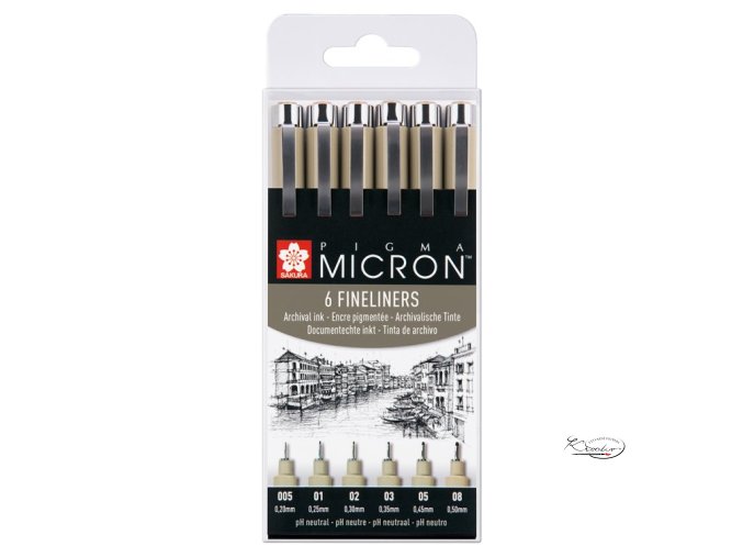 SAKURA Pigma Micron Fineliners 6
