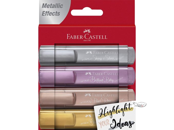 FABER-CASTELL zvýrazňovač Textliner METALLIC 4 ks