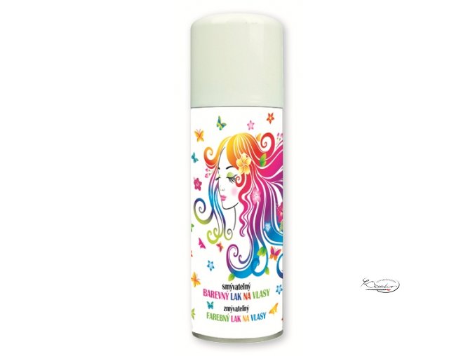 Barevný lak na vlasy smývatelný 125 ml - bílý