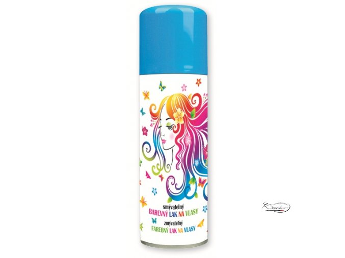 Barevný lak na vlasy smývatelný 125 ml - světle modrý