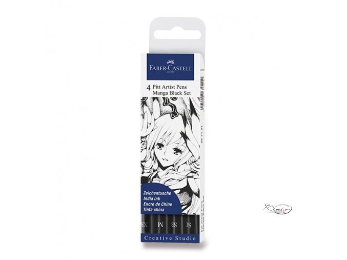 Popisovače Faber-Castell Pitt Artist Pen Manga Black 4