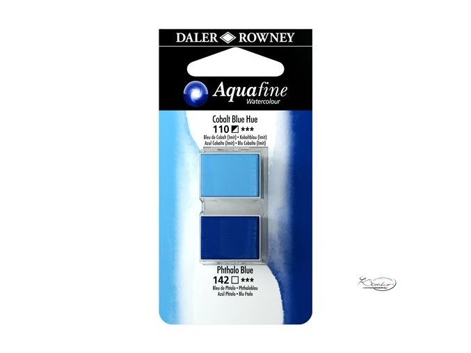 Umělecká akvarelová barva DR Aquafine - Cobalt Blue Hue / Phthalo Blue