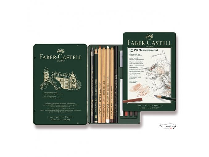 Sada Pitt Monochrome Faber-Castell 12