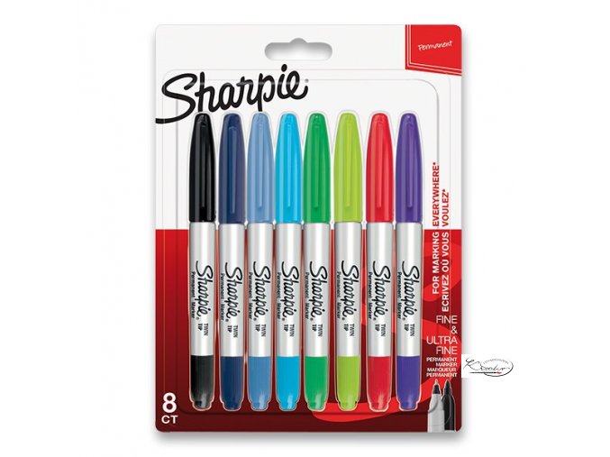 Permanentní popisovače sada SHARPIE TWIN TIP 8