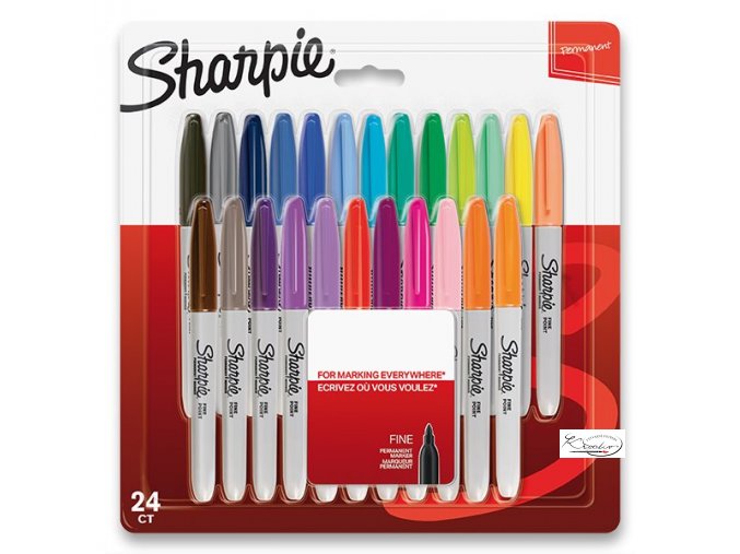 Permanentní popisovače sada SHARPIE TWIN TIP 24