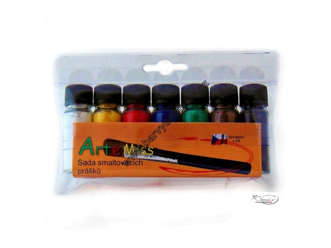 Sada smaltovacích prášku ArteMiss 7 x 10 g