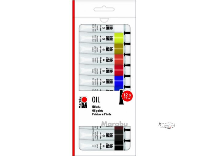 Olejové barvy Marabu 12 x 12 ml