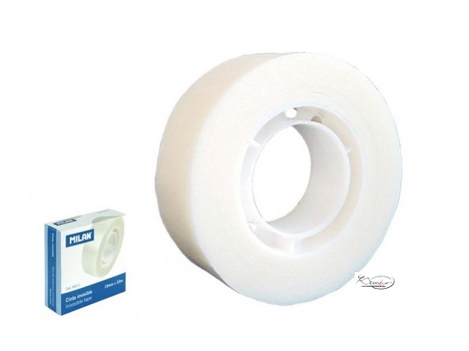 Lepící páska 19 x 33 Invisible Milan - bankovní popisovatelná