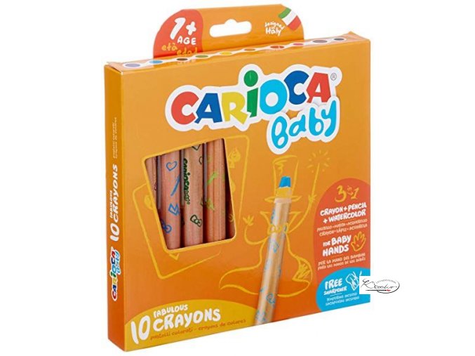 Pastelky Carioca Baby Crayon 3 in 1 / 10 barev