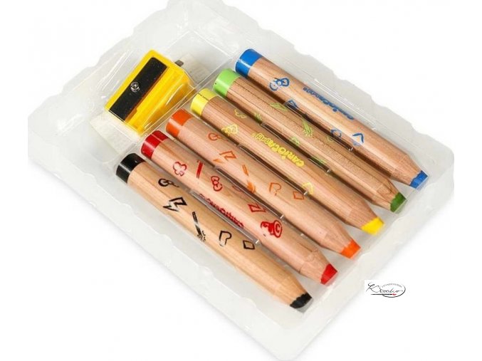 Pastelky Carioca Baby Crayon 3 in 1 / 6 ks