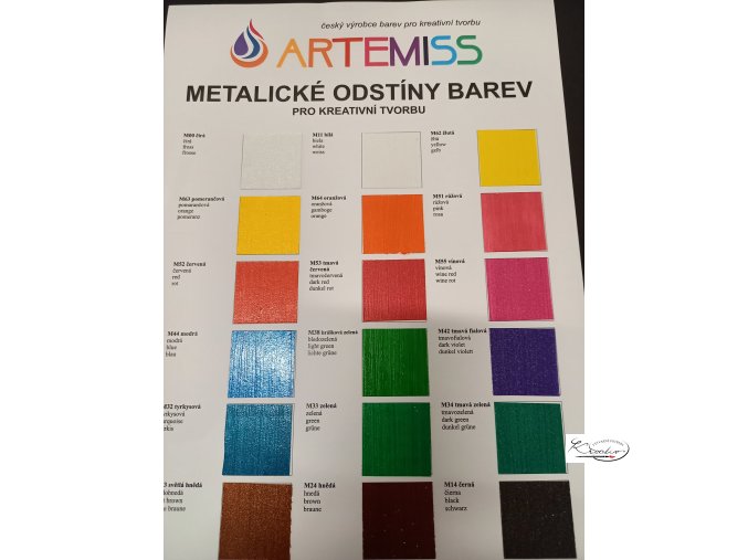 Metalická univerzální barva ArteMiss 40 g