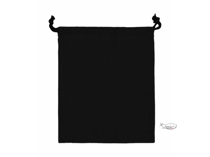 Pytlík bavlněný se šňůrkou 25 x 30 cm - černý