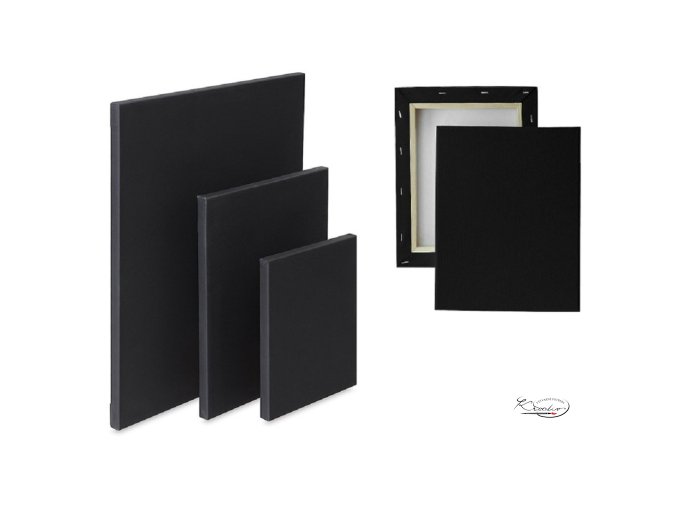 Plátno malířské - 18 x 24 cm - černé