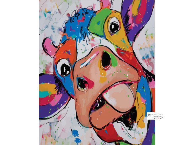 Malování podle čísel na rámu 40 x 50 cm - Kráva