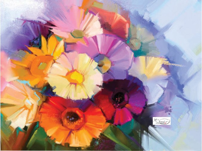 Malování podle čísel na rámu 40 x 50 cm - Květiny