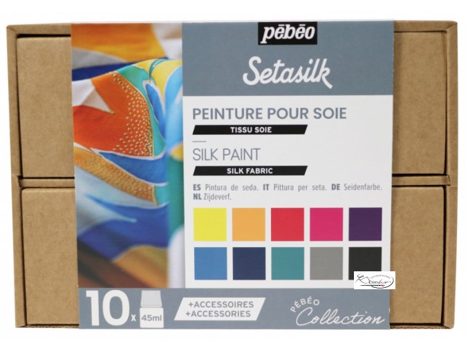Setasilk - sada 10 barev na hedvábí