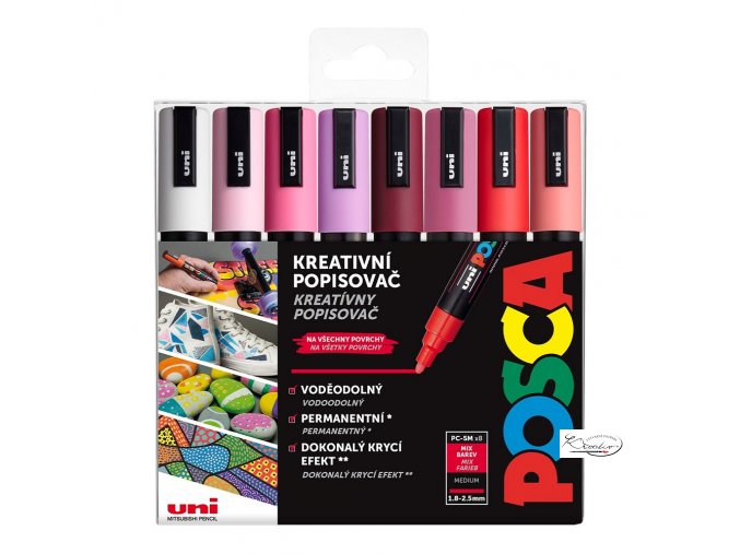 Sada akrylových popisovačů Posca 8 - Love - teplé tóny