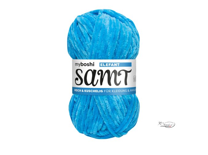 Žinilková příze na pletení a háčkování - Myboshi Samt - Slon