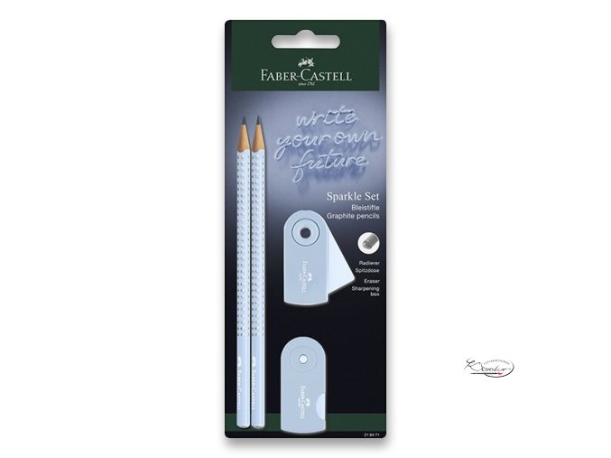 Grafitová tužka Faber-Castell Sparkle Sky Blue - set 4 ks