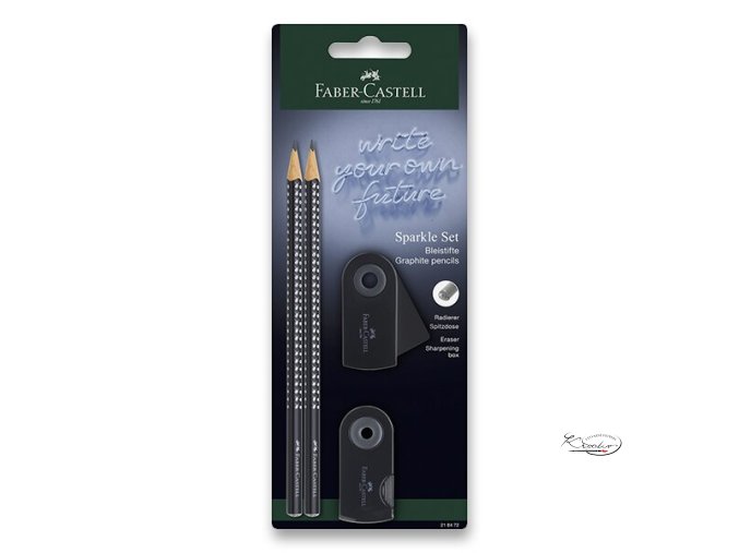 Grafitová tužka Faber-Castell Sparkle Black - set 4 ks