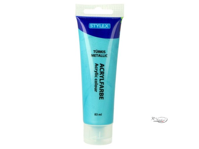 Akrylová barva Stylex 83 ml - Tyrkysová metalická