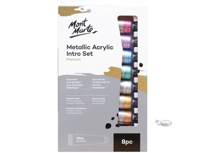 Akrylové barvy Monte Marte Metallic 8 x 18 ml