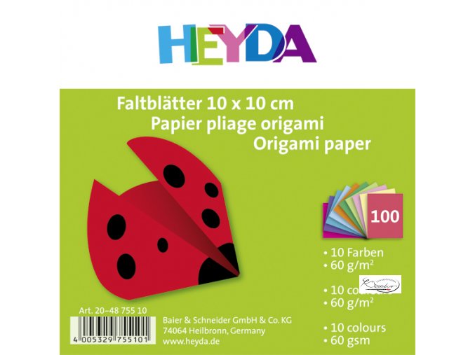 Origami 10x10 cm 60g 10 barev