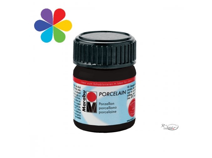 Porcelein Marabu 15ml - 073 Černá