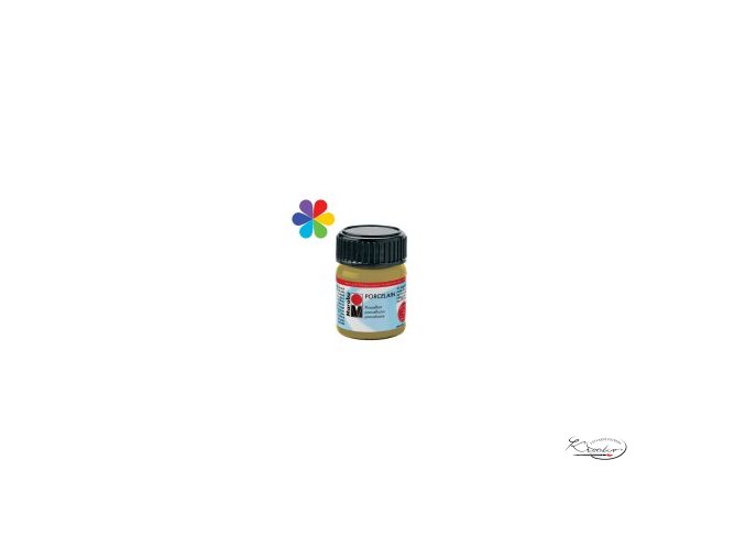 Porcelain Marabu 15 ml - 784 Zlatá metalická