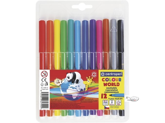 Popisovače barevné Colour World 12