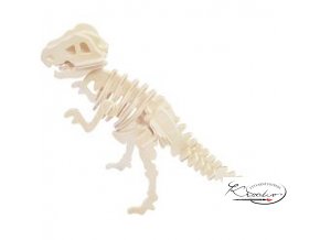 Dřevěná skládačka 3D puzzle - Tyrannosaurus