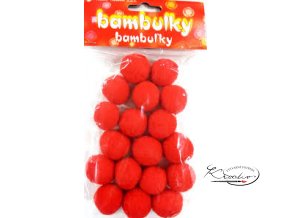 Bambulky červené 18 ks