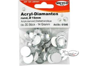 Dekorační diamanty Meyco - 30 ks / 16 mm