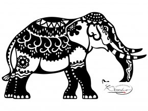 Šablona Silhouette Marabu - Indian Elephant A4