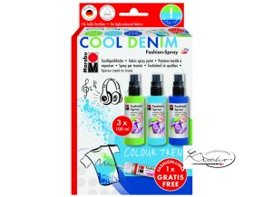 Barvy na textil Sada Fashion Spray Cool Denim