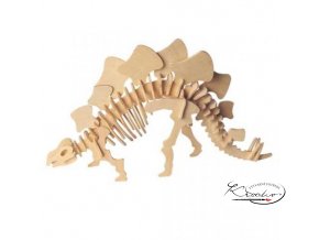 Dřevěná skládačka 3D puzzle - Stegosaurus